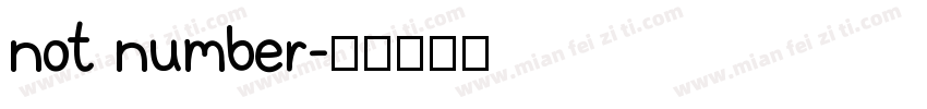 not number字体转换